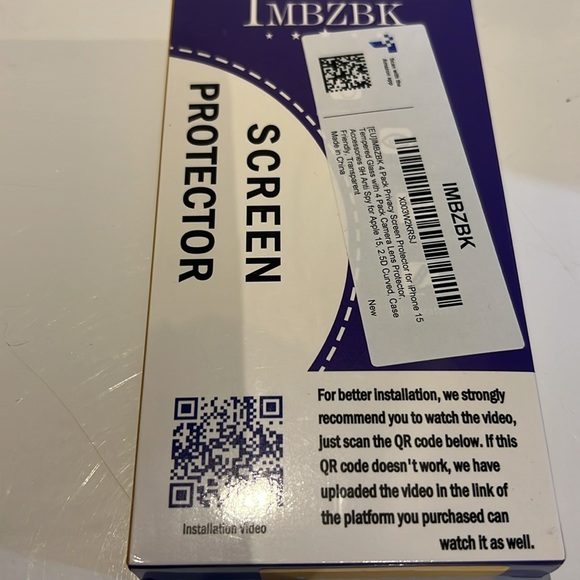 IMBZBK 4 Pack Privacy Screen Protector for iPhone 15 Tempered Glass - Picture 5 of 5